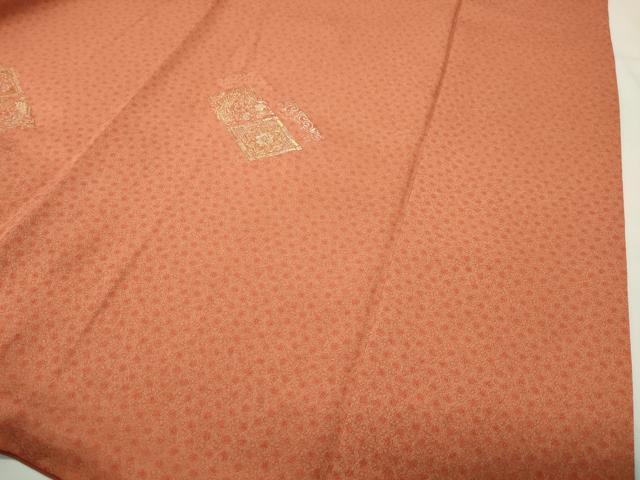 平和屋着物●訪問着　寿光織　菱鳳凰花文　金銀糸　正絹　逸品　CABI0945gh