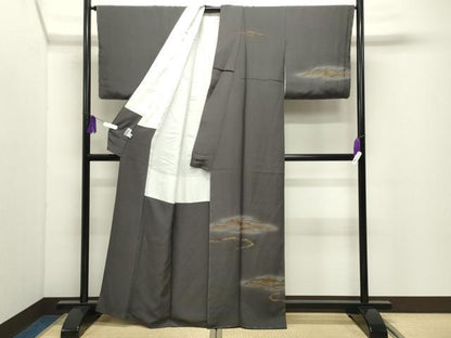 平和屋着物●訪問着　刺繍　雲取り立波文　暈し染め　金彩　正絹　逸品　未使用　CABI0946gh