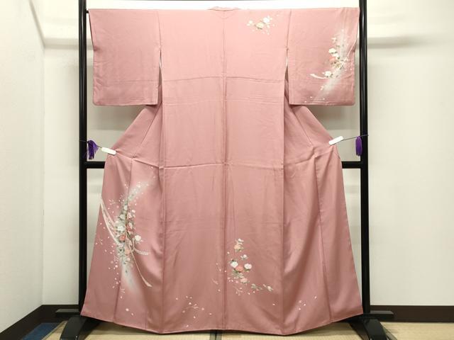 平和屋着物●訪問着　友禅　熨斗花文　暈し染め　正絹　逸品　CABI0947gh