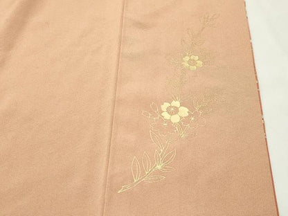 平和屋着物●訪問着　雪輪重ね花文　暈し染め　金彩　正絹　逸品　CABI0948gh