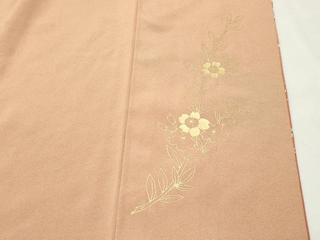 平和屋着物●訪問着　雪輪重ね花文　暈し染め　金彩　正絹　逸品　CABI0948gh