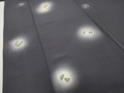 平和屋着物●中国三大刺繍　相良刺繍　総刺繍　訪問着　風景花文　蛍暈し　金銀糸　正絹　逸品　CABI0949gh