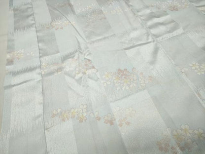 平和屋着物●長襦袢　無双仕立て　舞桜文　正絹　逸品　CABI0952gh