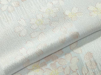平和屋着物●長襦袢　無双仕立て　舞桜文　正絹　逸品　CABI0952gh
