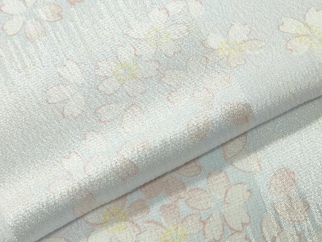 平和屋着物●長襦袢　無双仕立て　舞桜文　正絹　逸品　CABI0952gh
