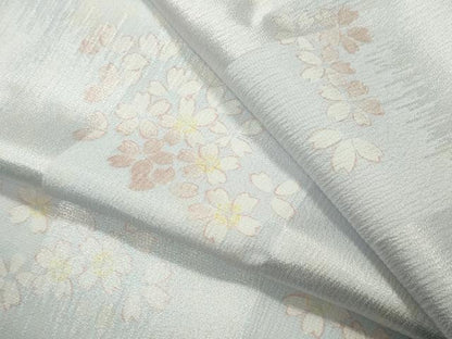 平和屋着物●長襦袢　無双仕立て　舞桜文　正絹　逸品　CABI0952gh