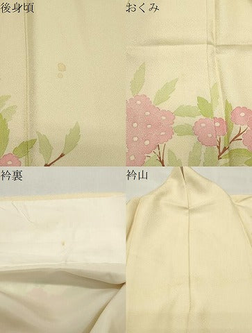 平和屋着物●訪問着　枝花文　正絹　逸品　CABI0956gh