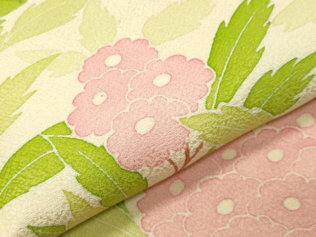 平和屋着物●訪問着　枝花文　正絹　逸品　CABI0956gh