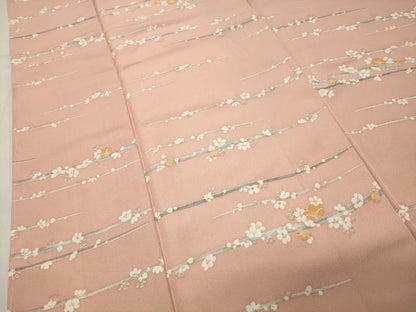 平和屋着物●上質な小紋　槍梅文　正絹　逸品　未使用　CABI0957gh