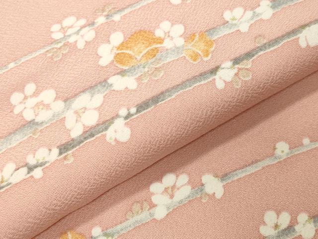 平和屋着物●上質な小紋　槍梅文　正絹　逸品　未使用　CABI0957gh