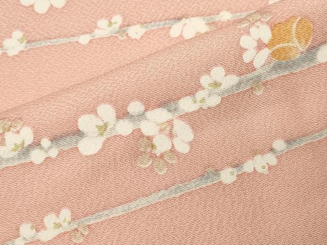 平和屋着物●上質な小紋　槍梅文　正絹　逸品　未使用　CABI0957gh