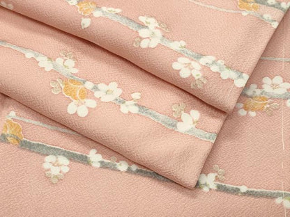 平和屋着物●上質な小紋　槍梅文　正絹　逸品　未使用　CABI0957gh