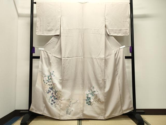 平和屋着物●訪問着　手描き　籬花文　暈し染め　正絹　逸品　未使用　CABI0958gh