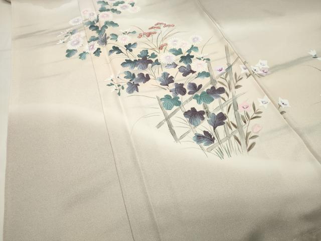 平和屋着物●訪問着　手描き　籬花文　暈し染め　正絹　逸品　未使用　CABI0958gh