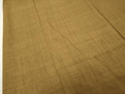 平和屋着物●上質な紬　色無地　桑茶色　正絹　逸品　CABI0962gh