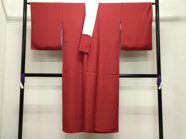 平和屋着物●長襦袢　袷　赤色　正絹　逸品　CABI0965gh