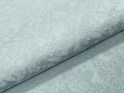 平和屋着物●上質な色無地　堅牢染　彩華　霞地紋　水色　反端付き　正絹　逸品　CABI0966gh