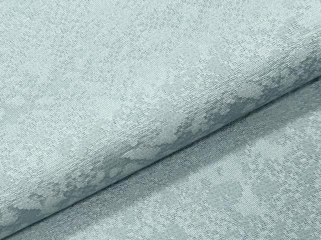 平和屋着物●上質な色無地　堅牢染　彩華　霞地紋　水色　反端付き　正絹　逸品　CABI0966gh