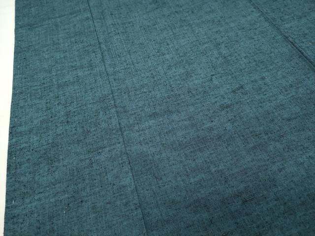 平和屋着物●男性　紬　色無地　藍色　キングサイズ　正絹　逸品　CABI0967gh