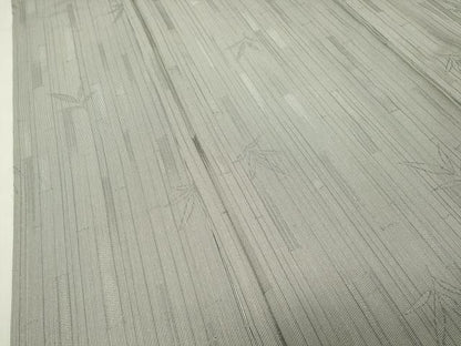 平和屋着物●江戸小紋　万筋　白色×漆黒色　笹竹文　正絹　逸品　CABI0970gh