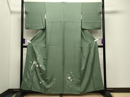 平和屋着物●訪問着　枝花文　金彩　正絹　逸品　CABI0972gh