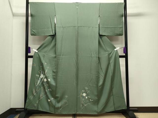 平和屋着物●訪問着　枝花文　金彩　正絹　逸品　CABI0972gh