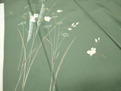 平和屋着物●訪問着　枝花文　金彩　正絹　逸品　CABI0972gh
