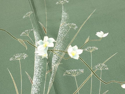平和屋着物●訪問着　枝花文　金彩　正絹　逸品　CABI0972gh