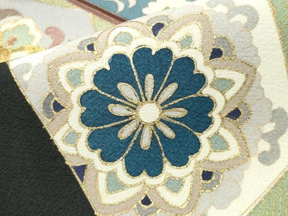 平和屋着物●豪華黒留袖　作家物　刺繍　鳳凰正倉院花文　金彩　正絹　逸品　CABI0973gh
