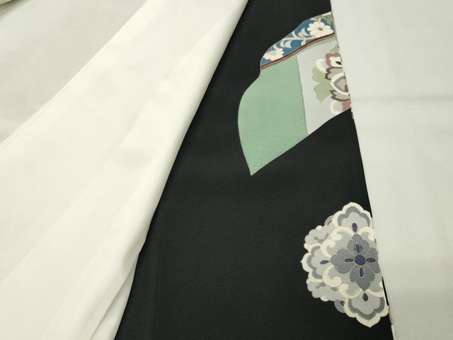 平和屋着物●豪華黒留袖　作家物　刺繍　鳳凰正倉院花文　金彩　正絹　逸品　CABI0973gh