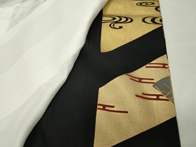 平和屋着物●豪華黒留袖　花車文　金彩　さが美扱い　正絹　逸品　未使用　CABI0974gh