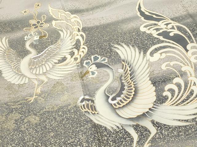 平和屋着物●豪華色留袖　作家物　駒刺繍　鳳凰花文　暈し染め　金彩　正絹　逸品　CABI0977gh