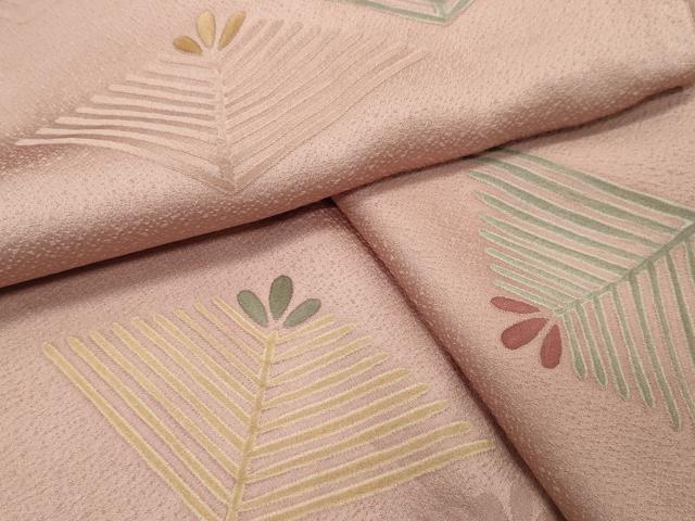 平和屋着物●上質な小紋　地紋起こし　松葉文　正絹　逸品　CABI0979gh