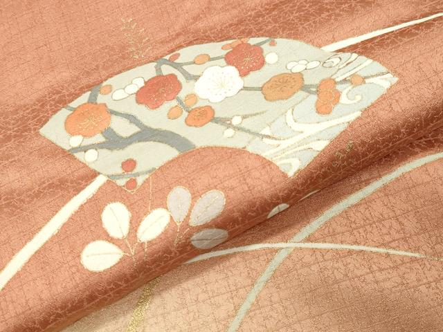 平和屋着物●訪問着　鼓地紙群鶴文　暈し染め　金彩　正絹　逸品　未使用　CABI0982gh