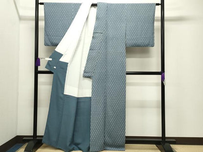 平和屋着物●銀座世きね　小紋　幾何学文様　正絹　逸品　CABI0990gh