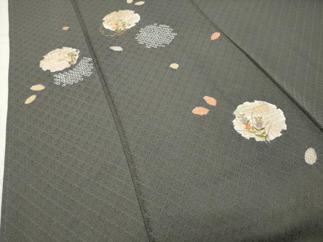 平和屋着物●訪問着　絞り　刺繍　雪輪重ね花文　金彩　正絹　逸品　CABI0991gh