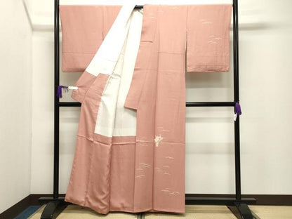平和屋着物●訪問着　友禅　作家物　露芝花文　正絹　逸品　CABI0996gh