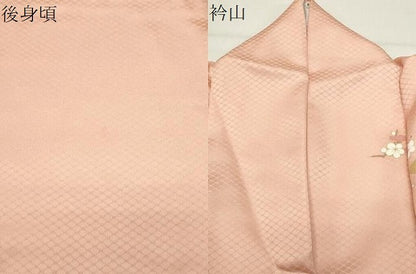 平和屋着物●訪問着　駒刺繍　松皮菱花文　暈し染め　金彩　正絹　逸品　CABI0997gh
