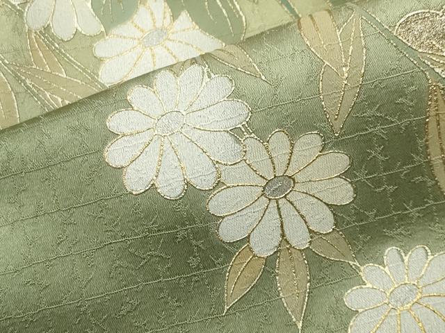 平和屋着物●訪問着　駒刺繍　枝松花文　暈し染め　金銀彩　正絹　逸品　CABI0999gh