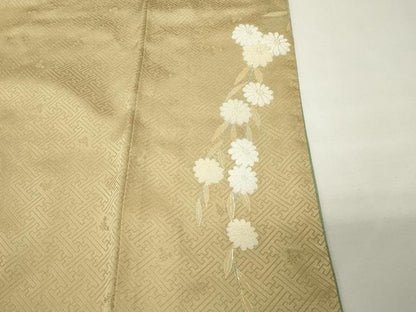 平和屋着物●訪問着　駒刺繍　枝松花文　暈し染め　金銀彩　正絹　逸品　CABI0999gh