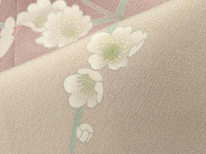 平和屋着物●色留訪問着　友禅　作家物　人物枝梅文　暈し染め　正絹　逸品　CABI1000gh