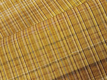 平和屋着物●本場黄八丈　平織　紬　格子　正絹　逸品　CABI1006gh