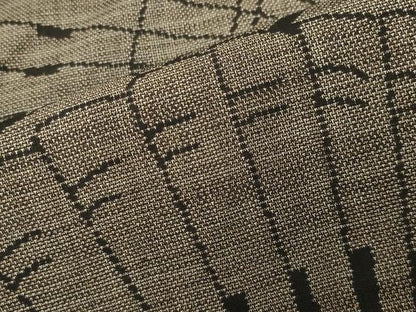 平和屋着物●本場大島紬　9マルキ　泥染め　檜扇文　証紙付き　正絹　逸品　CABI1007gh