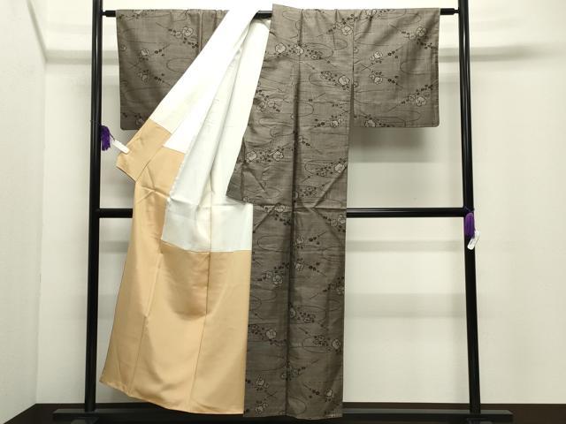 平和屋着物●本場大島紬　9マルキ　泥染め　槍梅文　瀧田絹織物謹製　証紙付き　正絹　逸品　CABI1008gh