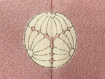 平和屋着物●色無地　退紅色　洗える着物　CABI1012gh