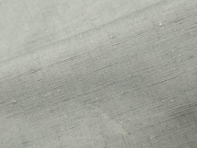 平和屋着物●結城紬　色無地　薄雲鼠色　結城屋　岡田彌五左工門商店謹製　証紙付き　正絹　逸品　CABI1013gh