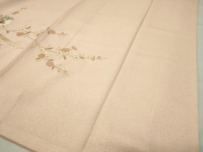 平和屋着物●訪問着　雪輪重ね熨斗花文　暈し染め　金彩　正絹　逸品　CABI1016gh