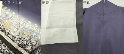 平和屋着物●訪問着　螺鈿　鳳凰花唐草文　暈し染め　金銀彩　正絹　逸品　CABI1020gh