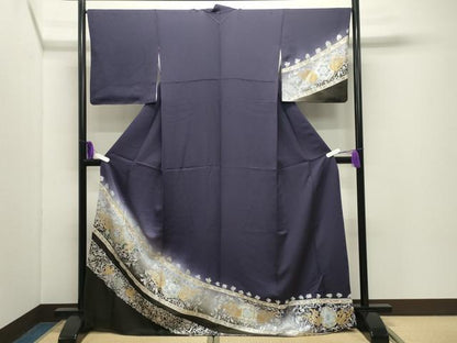平和屋着物●訪問着　螺鈿　鳳凰花唐草文　暈し染め　金銀彩　正絹　逸品　CABI1020gh