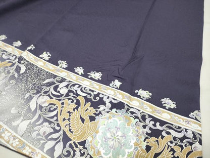平和屋着物●訪問着　螺鈿　鳳凰花唐草文　暈し染め　金銀彩　正絹　逸品　CABI1020gh
